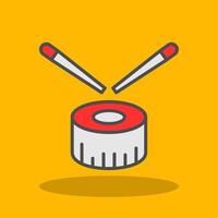 Sushi Filled Shadow Icon vector