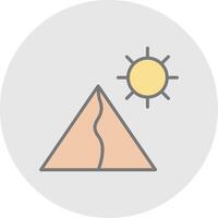 Trail Line Filled Light Icon vector