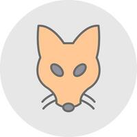 Fox Line Filled Light Icon vector
