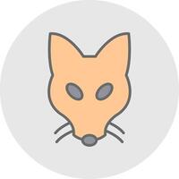 Fox Line Filled Light Icon vector