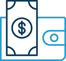 Payment Line Blue Two Color Icon vector