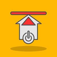 Upload Filled Shadow Icon vector