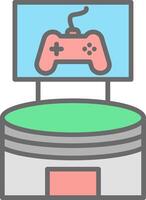 Stadium Line Filled Light Icon vector