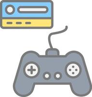 Gaming Console Line Filled Light Icon vector