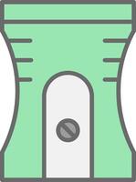 Sharpener Line Filled Light Icon vector