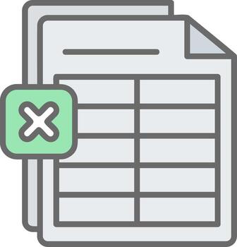 sobresalir línea lleno ligero icono vector