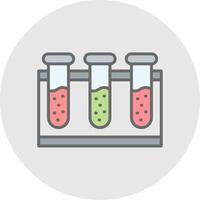 Test Tubes Line Filled Light Icon vector