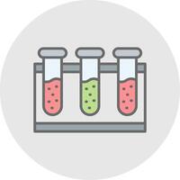 Test Tubes Line Filled Light Icon vector