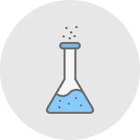 Flask Line Filled Light Icon vector