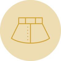 Skirt Line Yellow Circle Icon vector