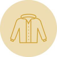 Coat Line Yellow Circle Icon vector