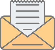 Envelope Line Filled Light Icon vector