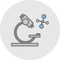 Microscope Line Filled Light Icon vector