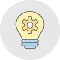 Engineering Line Filled Light Icon vector