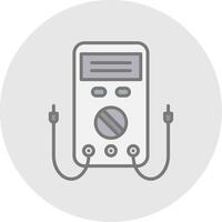 Multimeter Line Filled Light Icon vector