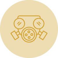 Mask Line Yellow Circle Icon vector