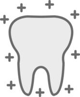 Tooth Line Filled Light Icon vector