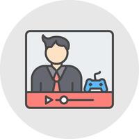 Vlogger Line Filled Light Icon vector