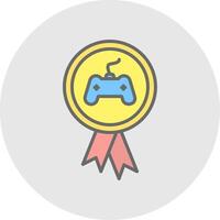 Reward Line Filled Light Icon vector