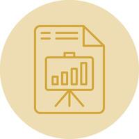 Presentation Line Yellow Circle Icon vector