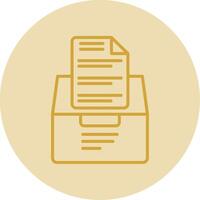 Document File Line Yellow Circle Icon vector