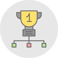 Trophy Line Filled Light Icon vector