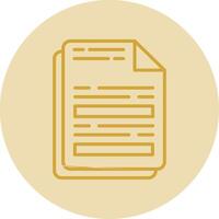 File Line Yellow Circle Icon vector