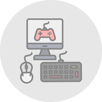 Pc Line Filled Light Icon