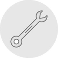 Wrench Line Filled Light Icon vector