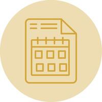 Document Line Yellow Circle Icon vector