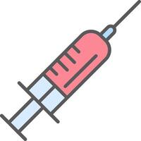 Syringe Line Filled Light Icon vector