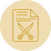 Document Line Yellow Circle Icon vector