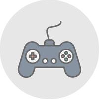 Gamer Line Filled Light Icon vector