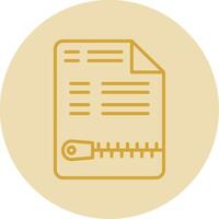 Código Postal archivo línea amarillo circulo icono vector