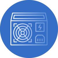 Power Supply Flat Bubble Icon vector