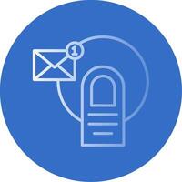 Email Flat Bubble Icon vector