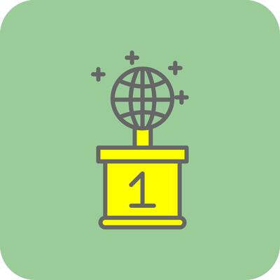 World Filled Yellow Icon