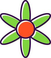 Amaryllis filled Design Icon vector