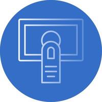 Tablet Flat Bubble Icon vector