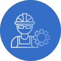 Engineer Flat Bubble Icon vector