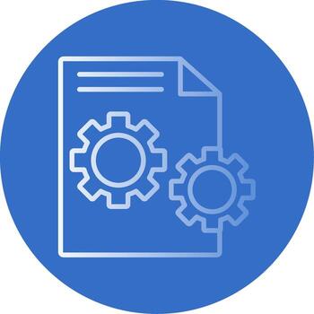 Cogs Flat Bubble Icon vector