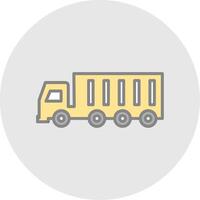 Truck Line Filled Light Icon vector