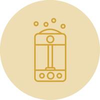 Humidifier Line Yellow Circle Icon vector