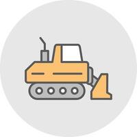 Drill Line Filled Light Icon vector