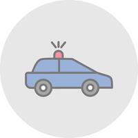 Police Van Line Filled Light Icon vector