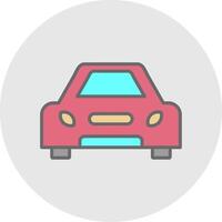 Car Line Filled Light Icon vector