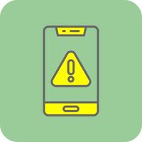 Mobile Filled Yellow Icon vector