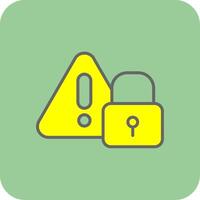 Warning Filled Yellow Icon vector