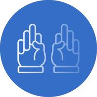 Hands Flat Bubble Icon vector