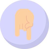 Pointing Down Flat Bubble Icon vector
